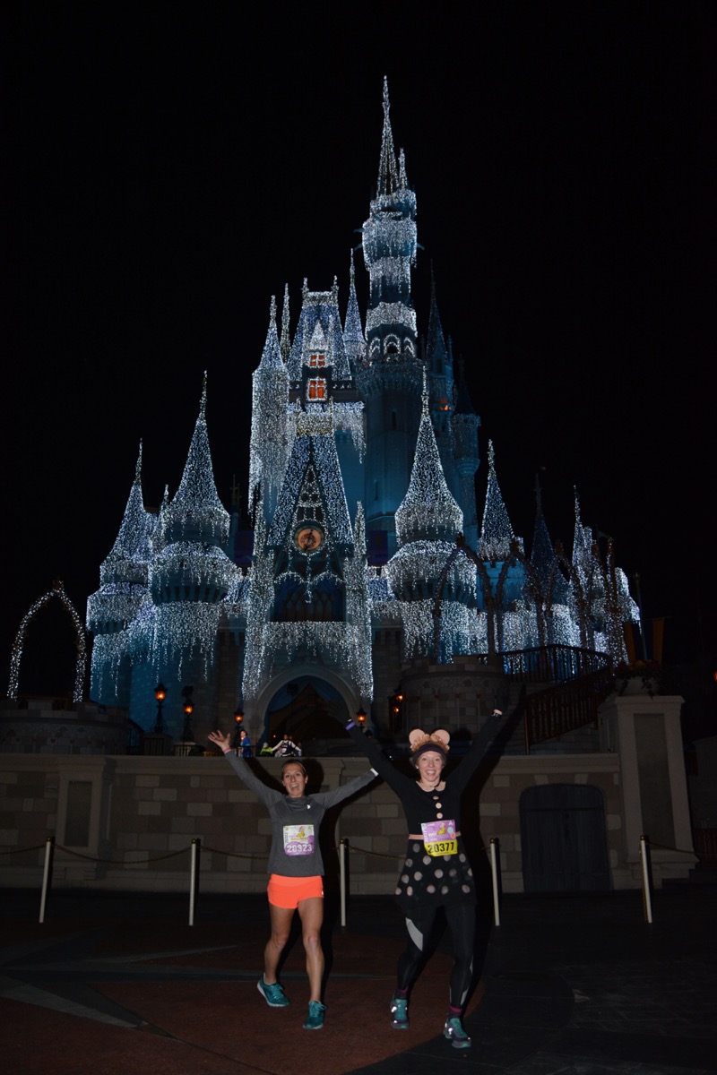 Amelia and Katherine in front of Cinderella's Castle