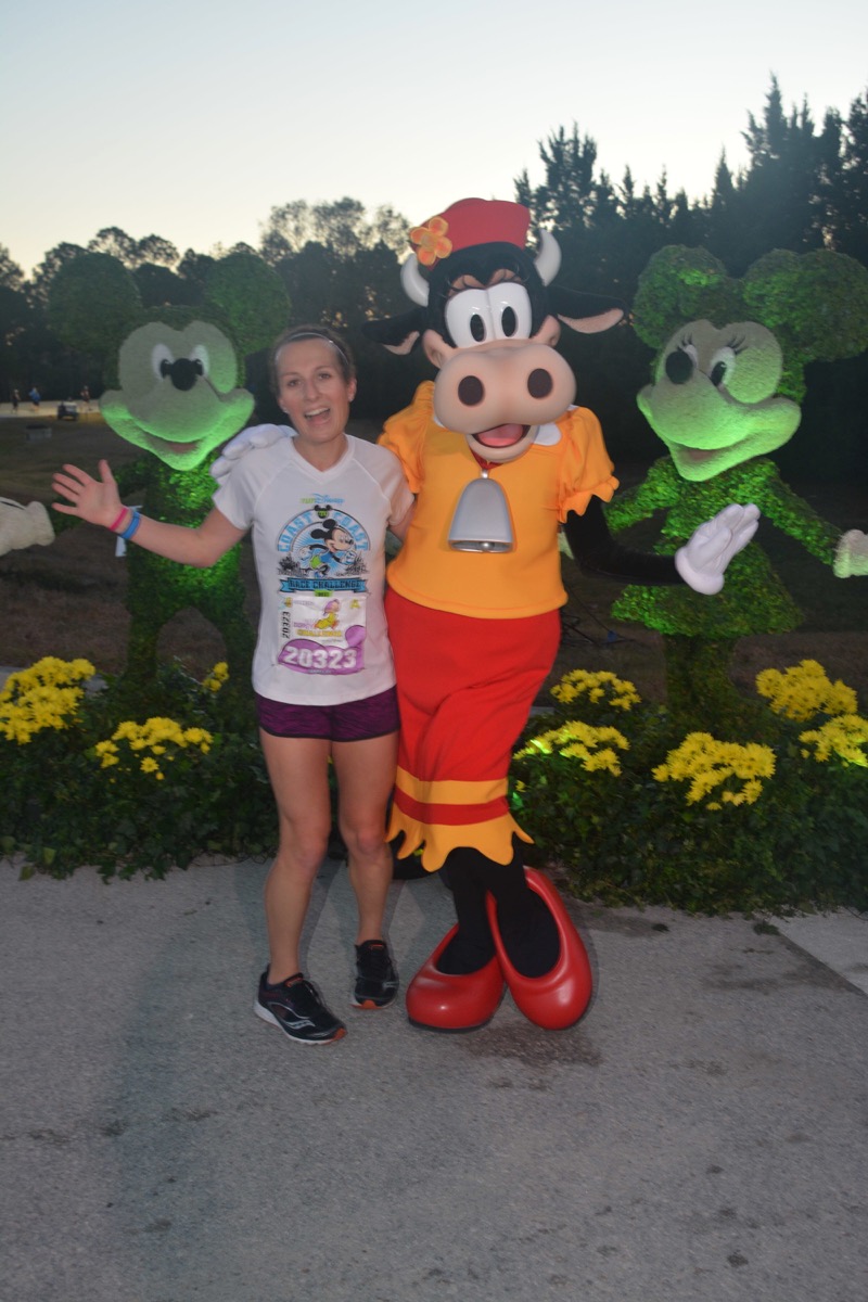 Amelia with Clarabelle Cow